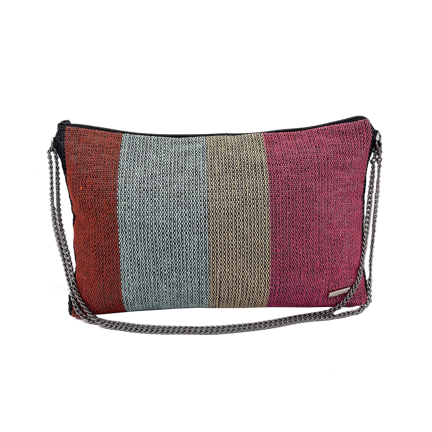 Clutch Rosa com listras
